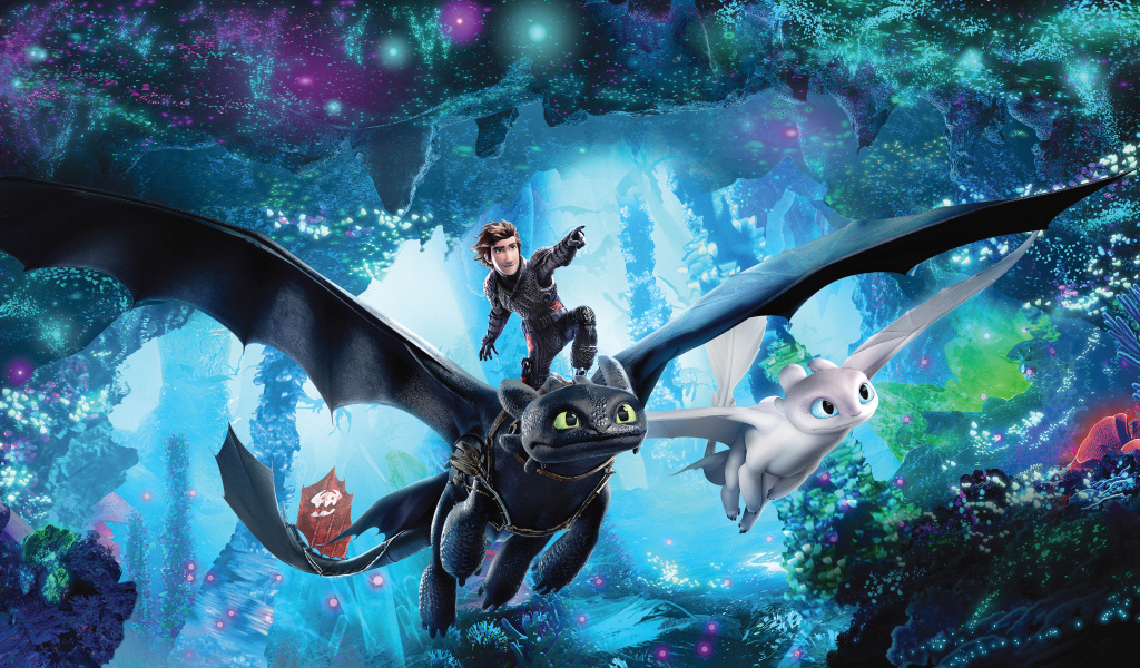 Фантастический полет на Беззубике персонажи мультфильма Как приручить дракона 3