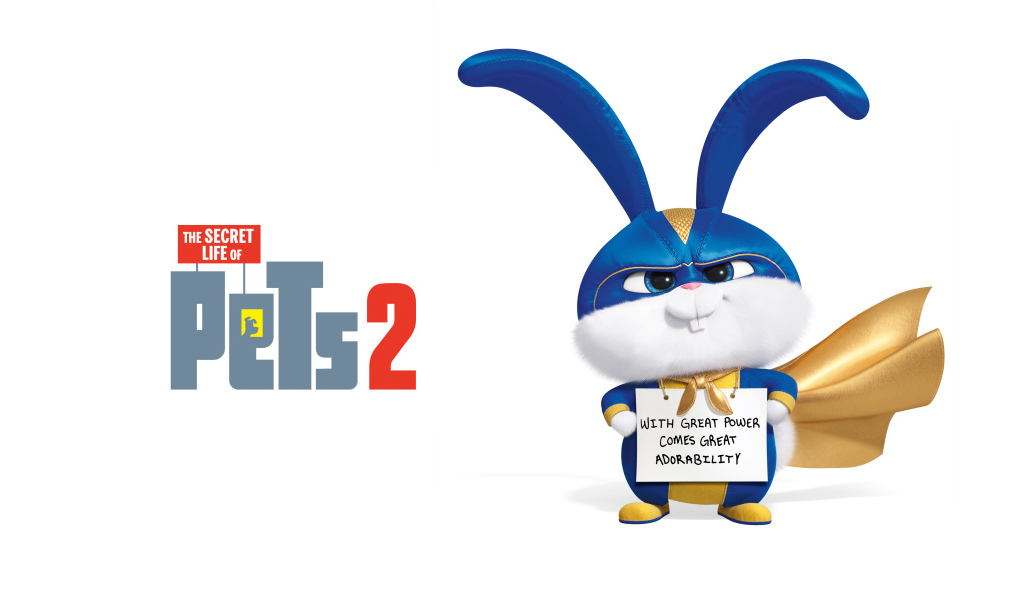 Кролик Снежок на постере нового мультфильма Тайная жизнь домашних животных 2