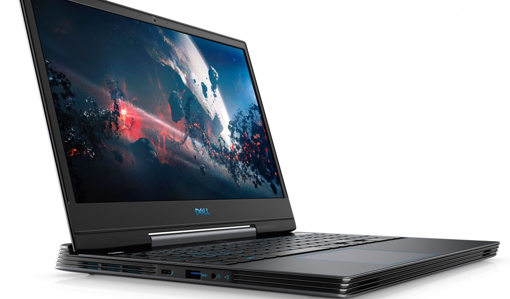 Игровой ноутбук Dell G5 15 на белом фоне