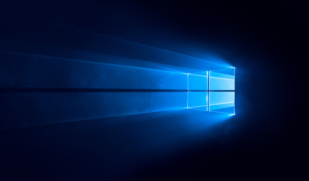 Логотип Windows 10 на синем фоне