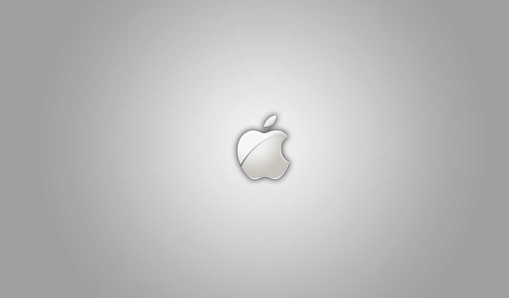 Значок Apple на сером фоне