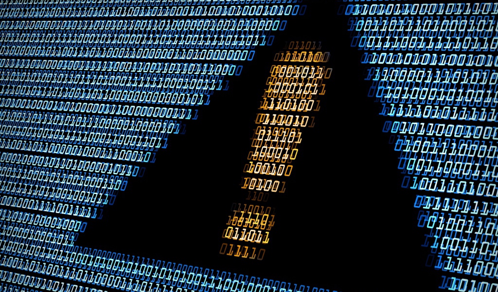 Восклицательный знак из цифрового кода