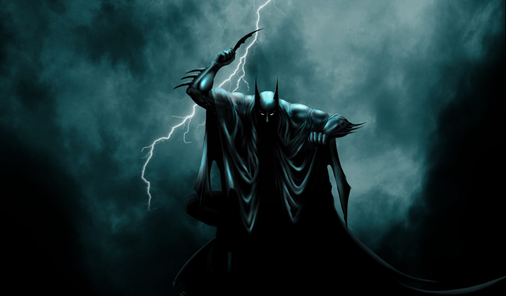 Темный рыцарь с молнией, рисунок