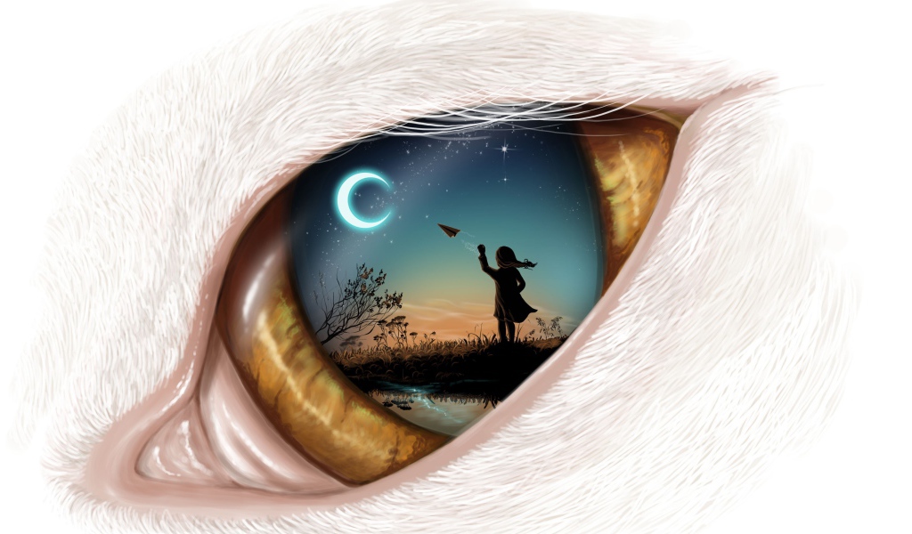 Фантастический глаз с рисунком 