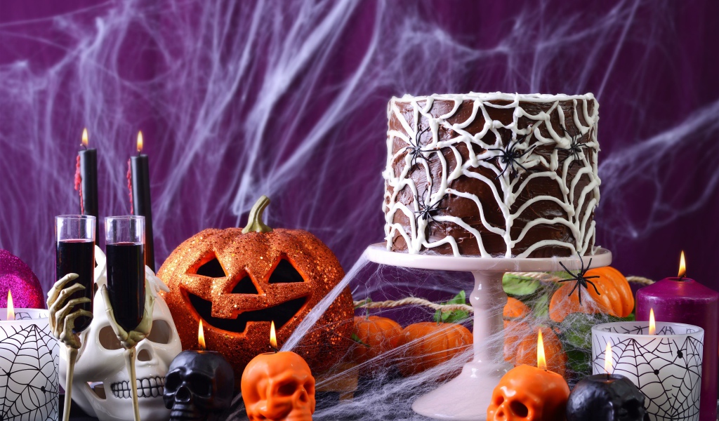 Торт и декор на праздник Хэллоуин 