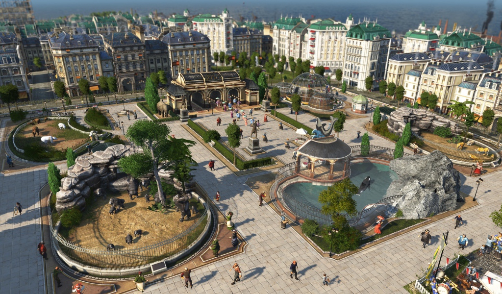Город в компьютерной игре Anno 1800, 2019 года