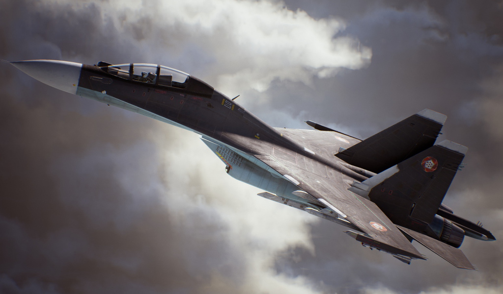 Истребитель из компьютерной игры Ace Combat 7: Skies Unknown, 2019