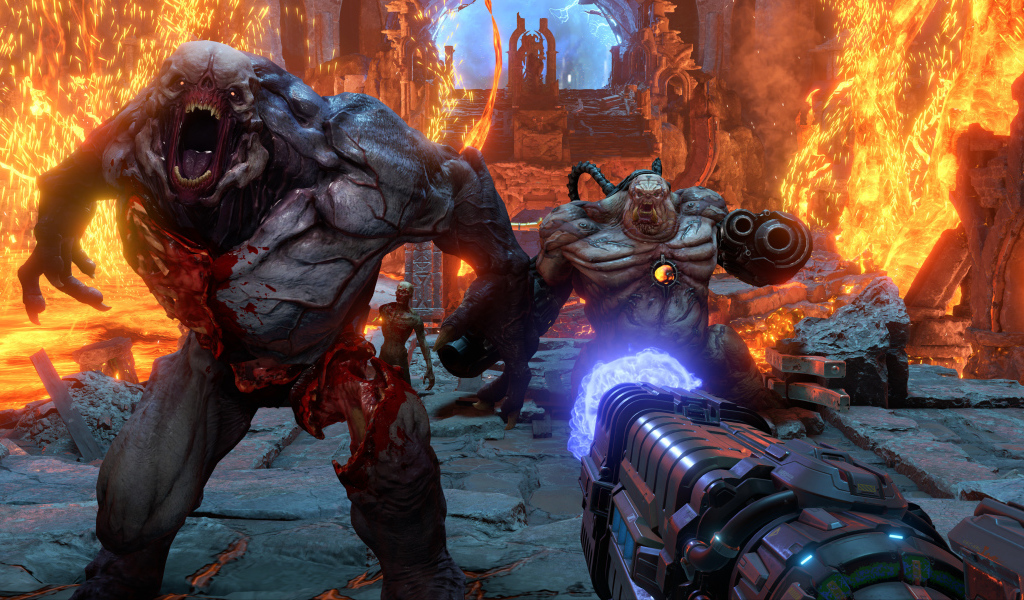Кадр компьютерной игры DOOM Eternal, 2019