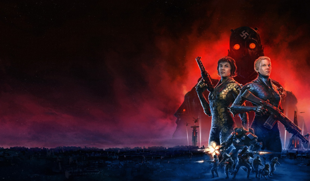 Постер новой компьютерной игры Wolfenstein. Youngblood, 2019