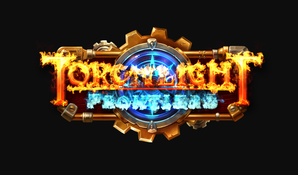 Постер компьютерной игры Torchlight Frontiers на черном фоне
