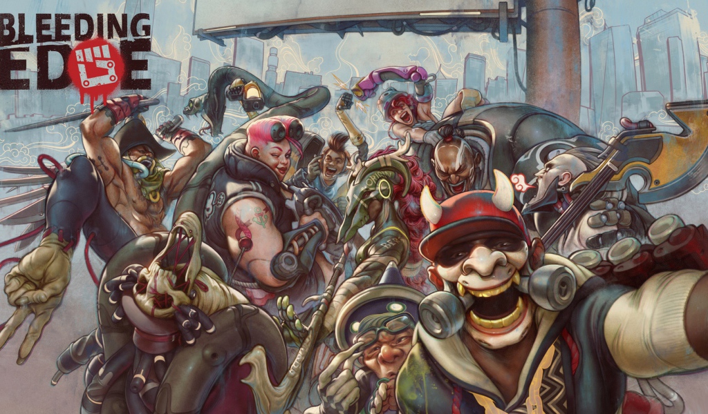 Постер компьютерной игры Bleeding Edge, 2019 года