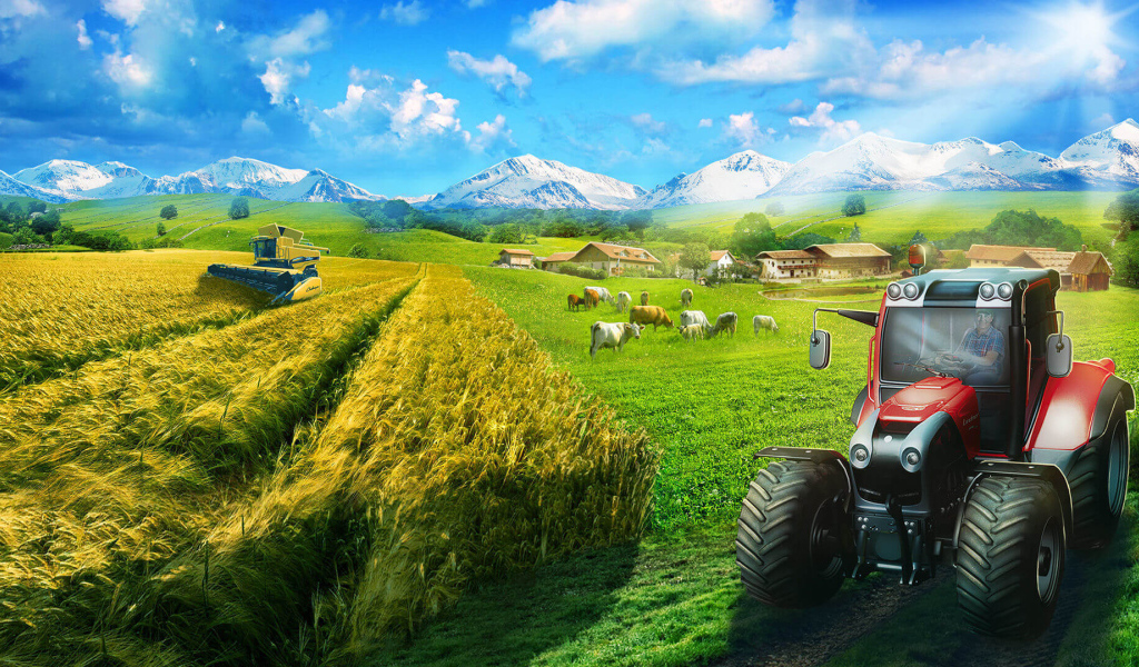 Уборка пшеницы игра Farming Simulator