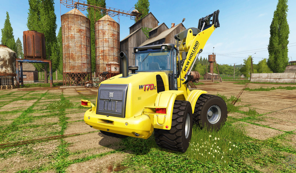 Колёсный фронтальный погрузчик New Holland W170C для видеоигры Farming Simulator 17