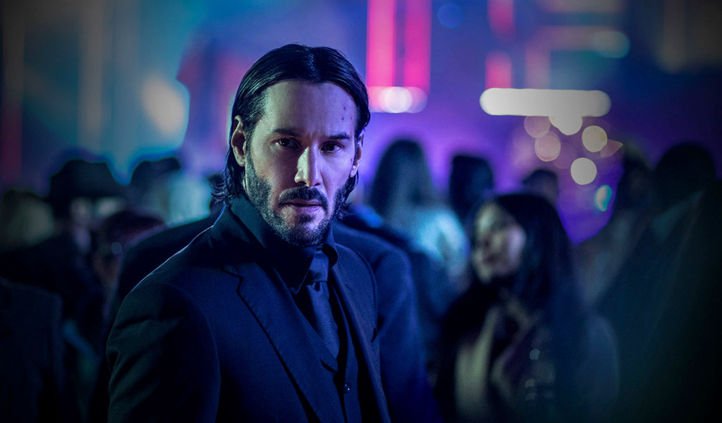 Актер Киану Ривз в фильме Джон Уик 3, 2019