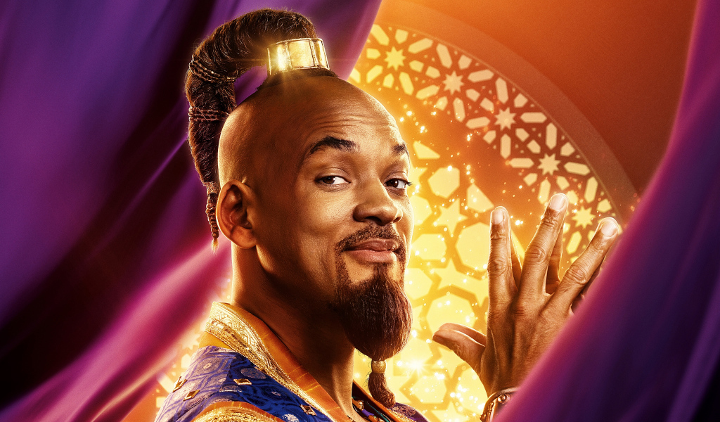 Актер Уилл Смит в роли Джина фильм Аладдин, 2019