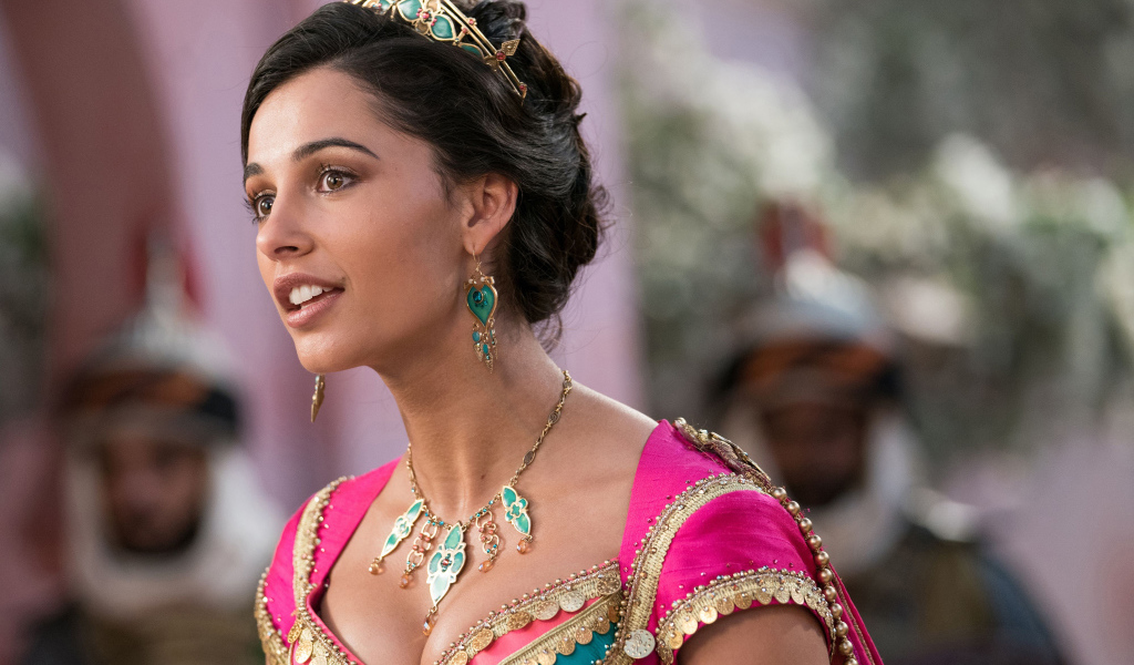 Actress Naomi Scott as Princess Jasmine in the film Aladdin, 2019