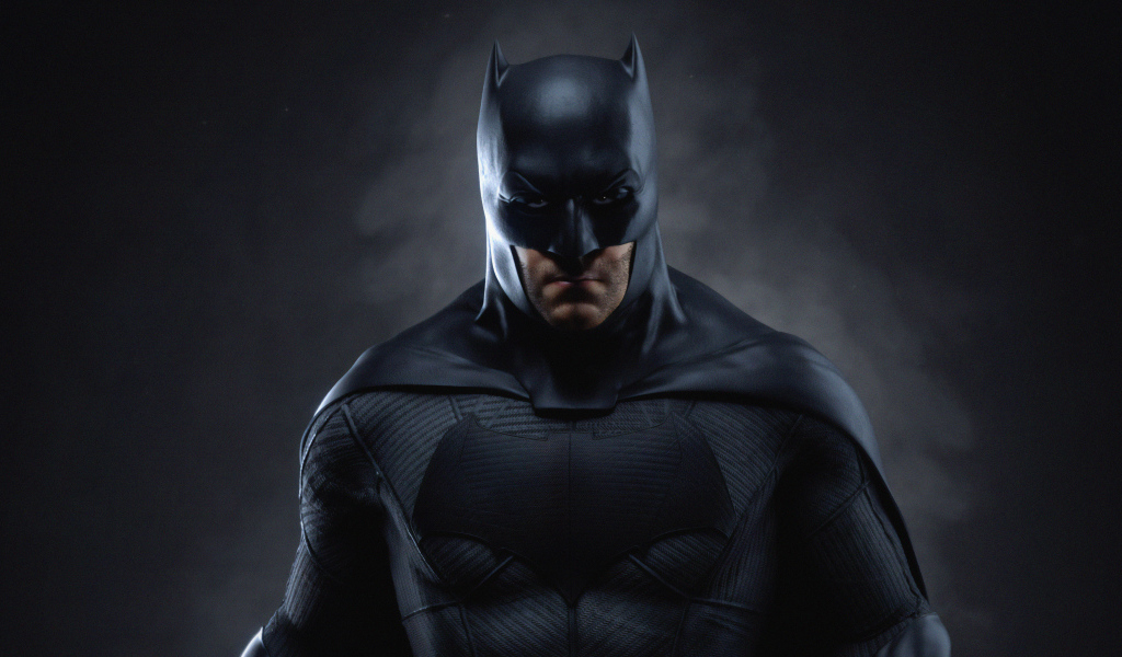 Batman on black background close-up