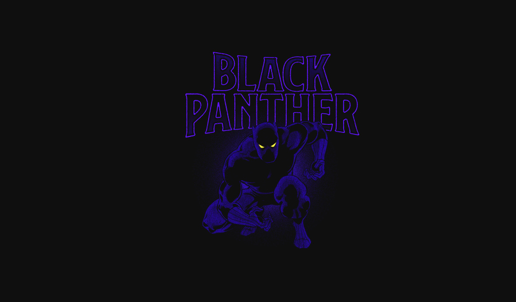 Постер фильма Черная пантера на черном фоне