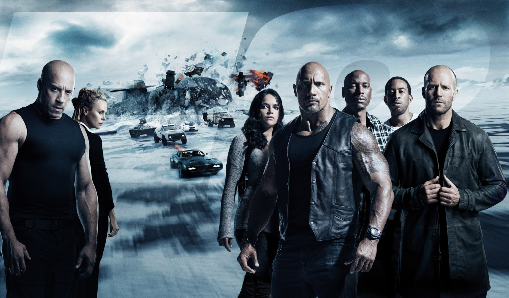 Постер фильма Форсаж 8 с главными героями