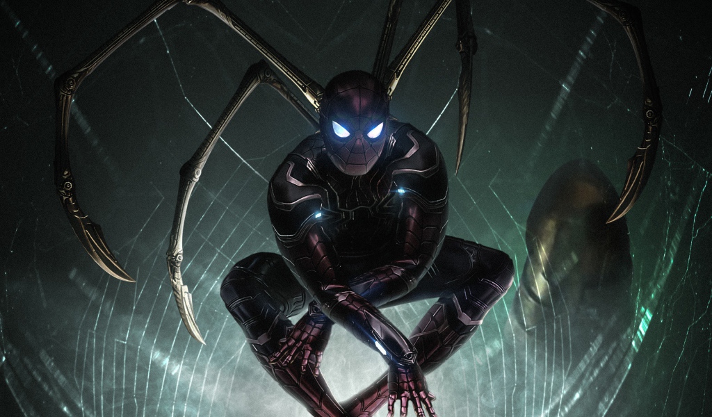 Персонаж Железный Паук крупным планом