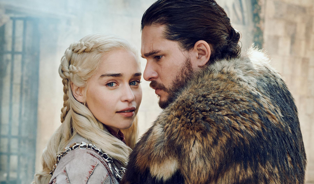 The characters in the movie Game of Thrones, John Snow and Daenerys Targaryen