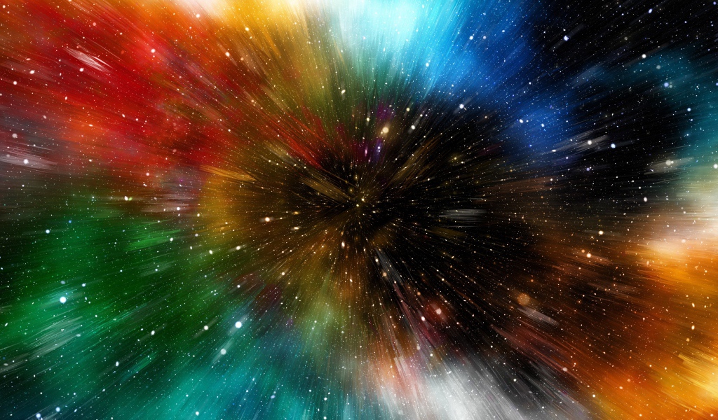 Разноцветная звездная туманность 