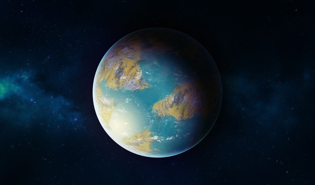 Планета солнечной системы крупным планом в космосе 