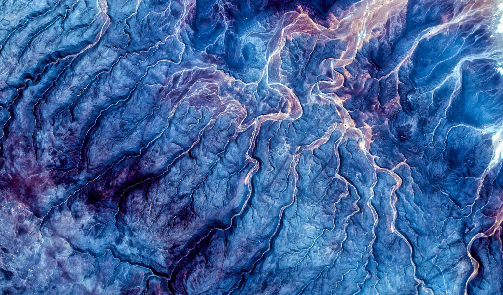 Необычная абстрактная космическая поверхность 