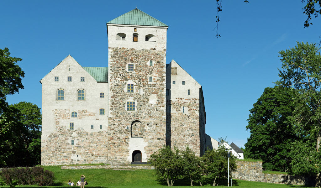 Вид на Абоский замок, город Турку, Финляндия