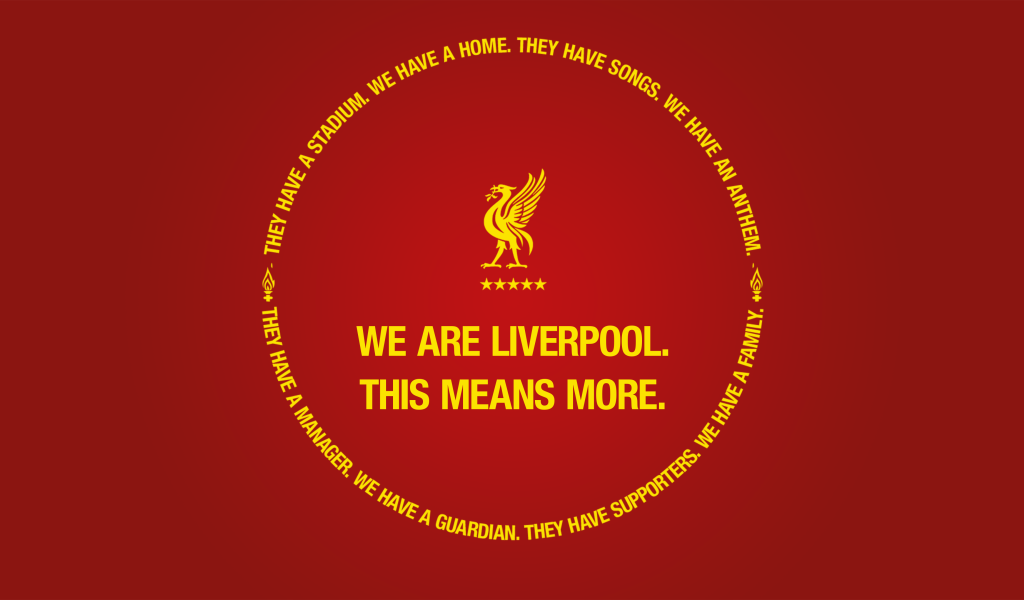 Logo of football club Liverpool on a red background