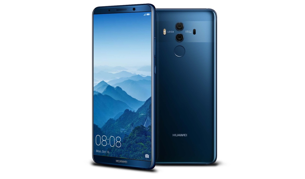 Смартфон Huawei Mate-10 Pro 1 на белом фоне