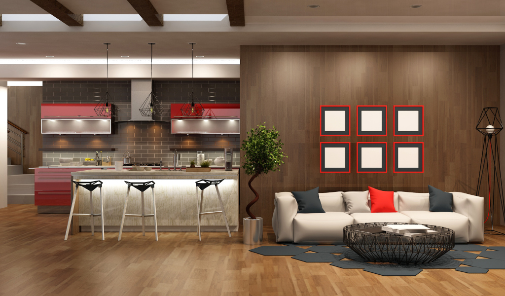 Квартира студия в стиле минимализм