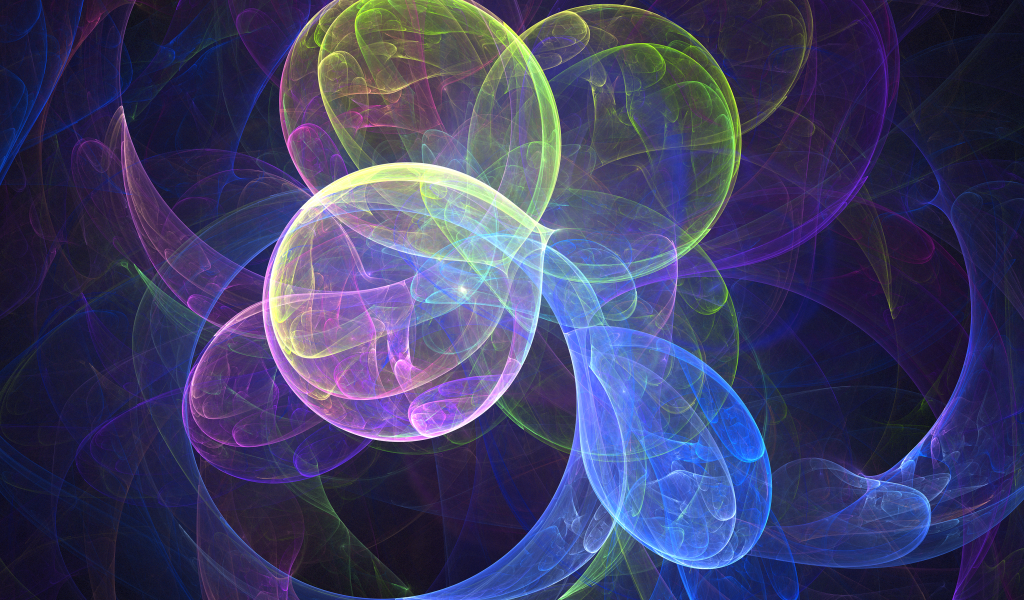 Красивые абстрактные неоновые шары 