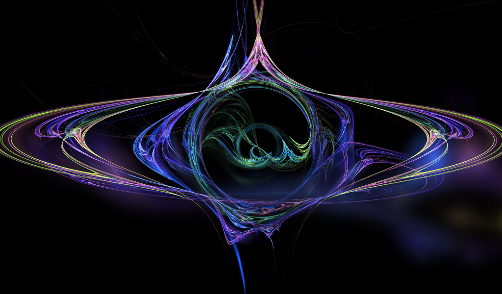 Красивый красочный абстрактный рисунок на черном фоне