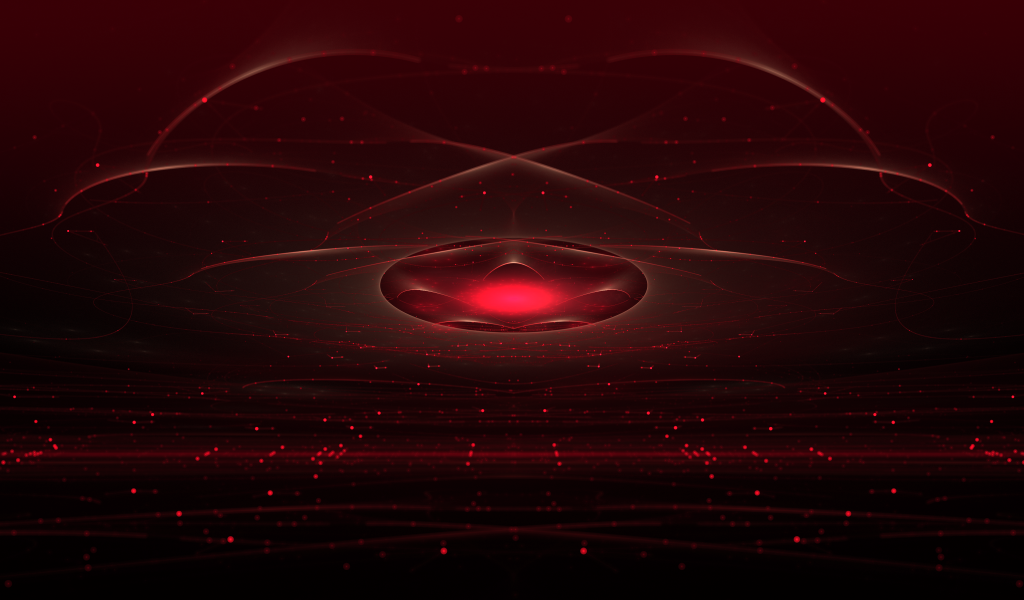 Большой красный овал над лазерным полем