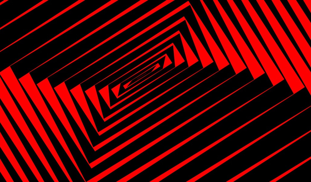 Black and red spiral lines, illusion