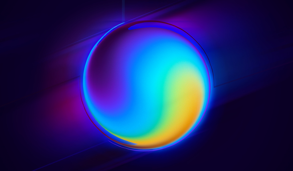 Градиентный круг на фиолетовом фоне