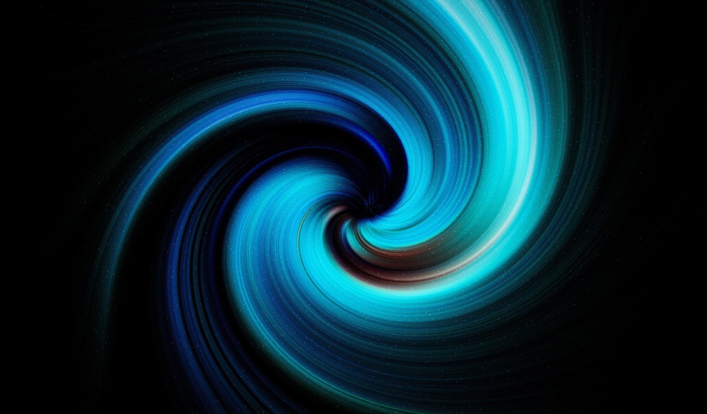 Неоновая спираль на черном фоне