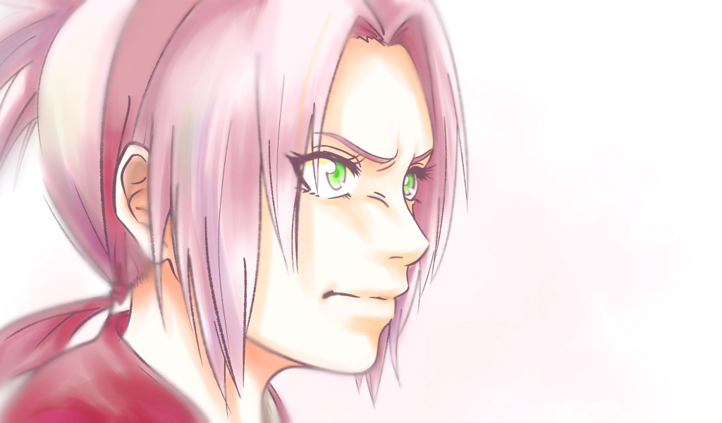 Мужчина Sakura Haruno с розовыми волосами аниме  Naruto
