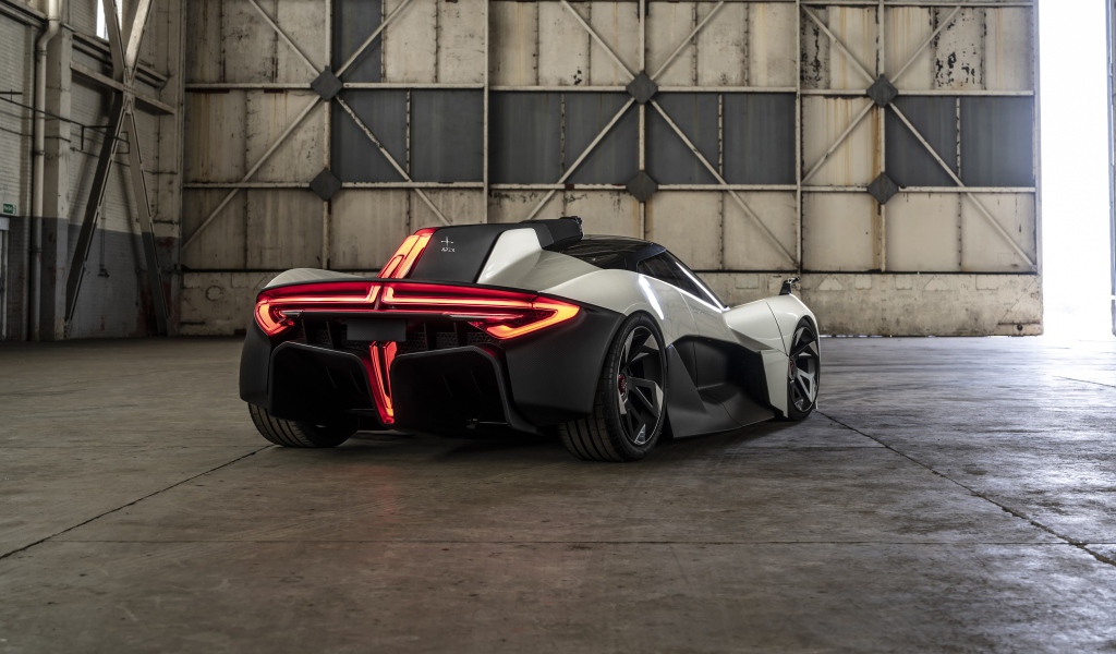 Спортивный автомобиль APEX AP-0 Concept 2020 года вид сзади
