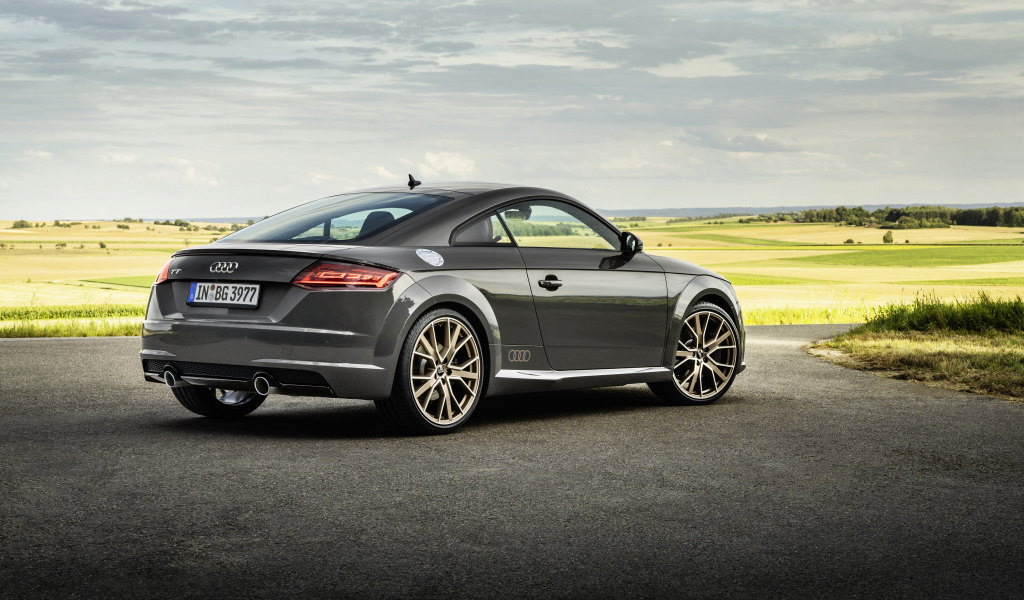 Автомобиль Audi TT, 2021 года на фоне полей