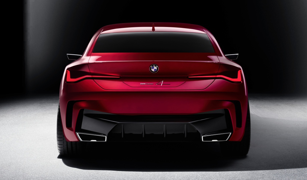 Автомобиль BMW Concept 4, 2019 года вид сзади