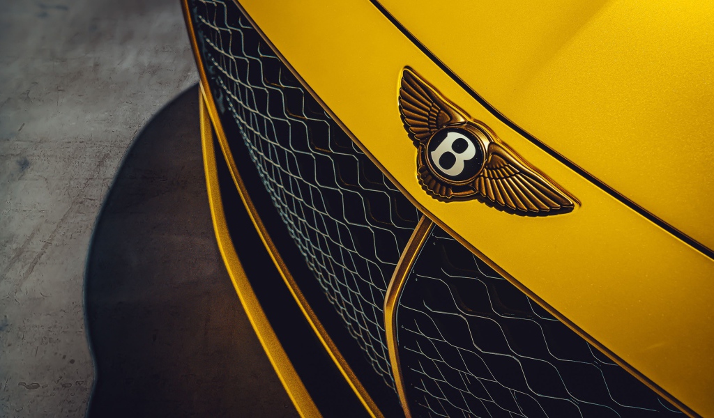 Значок желтого автомобиля Bentley Mulliner Bacalar 2020 года