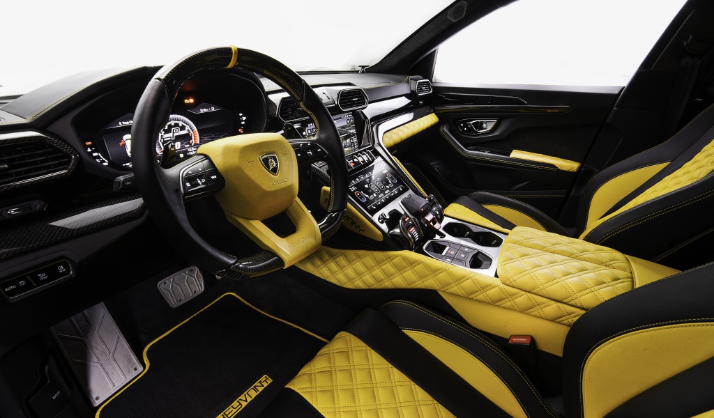 Кожаный салон автомобиля Lamborghini Keyrus 2020 года