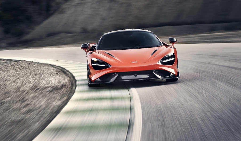 2020 McLaren 765LT sports car on track