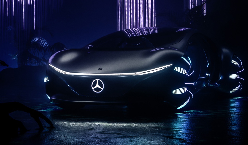 Новый Mercedes-Benz VISION AVTR 2020 года с неоновой подсветкой 