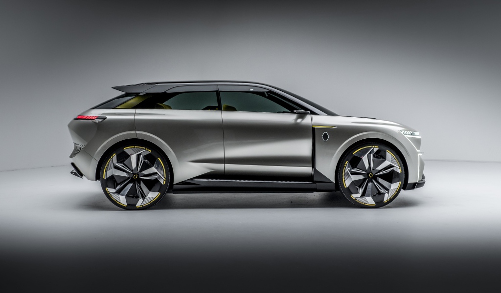 Кроссовер Renault Morphoz 2020 года на сером фоне