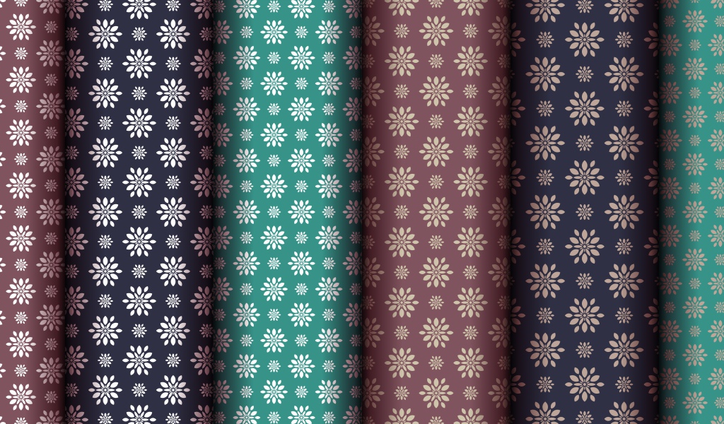 Разноцветные обои с цветами, фон 