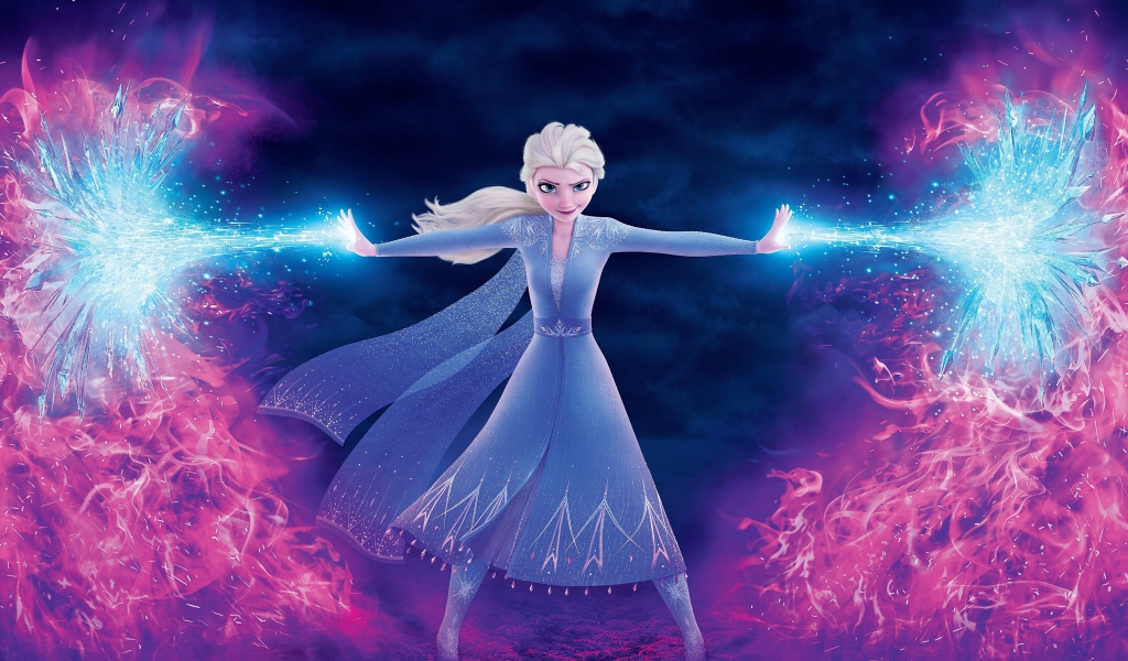 Beautiful Elsa with Frozen Power Cartoon Character Frozen 2