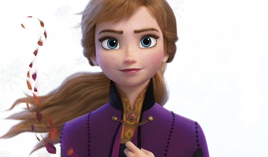 Персонаж Анна на белом фоне мультфильм Холодное сердце 2